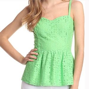 Gardenia Floral Lace Peplum Top
